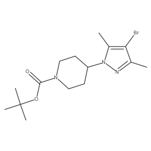 Tert-butyl 4-(4-bromo-3,5-dimethyl-1H-pyrazol-1-YL)piperidine-1-carboxylate Structure