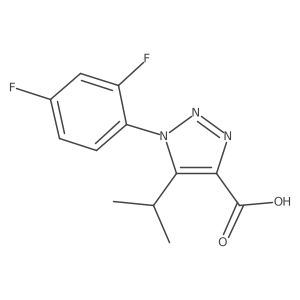 1-(2,4-difluorophenyl)-5-(propan-2-yl)-1H-1,2,3-triazole-4-carboxylic acid结构式