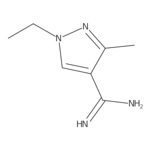 1-Ethyl-3-methyl-1H-pyrazole-4-carboximidamide Structure