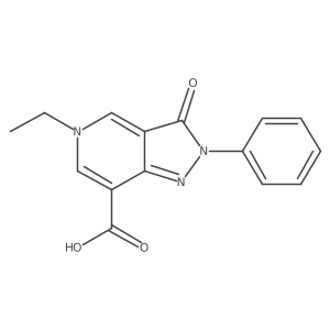 5-ethyl-3-oxo-2-phenyl-3,5-dihydro-2H-pyrazolo[4,3-c]pyridine-7-carboxylic acid结构式