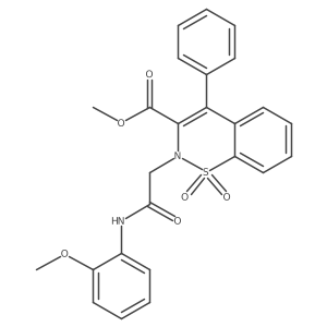 methyl 2-(2-((2-methoxyphenyl)amino)-2-oxoethyl)-4-phenyl-2H-benzo[e][1,2]thiazine-3-carboxylate 1,1-dioxide Structure