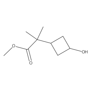 trans-2-(3-Hydroxy-cyclobutyl)-2-methyl-propionic acid methyl ester Structure