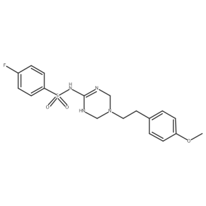 COc1ccc(CCN2CN=C(NS(=O)(=O)c3ccc(F)cc3)NC2)cc1结构式