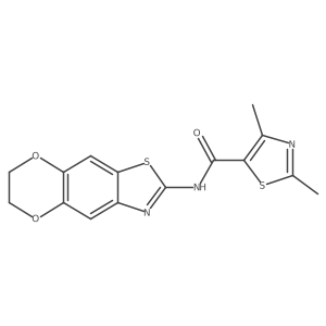 N-(6,7-dihydro-[1,4]dioxino[2',3':4,5]benzo[1,2-d]thiazol-2-yl)-2,4-dimethylthiazole-5-carboxamide Structure