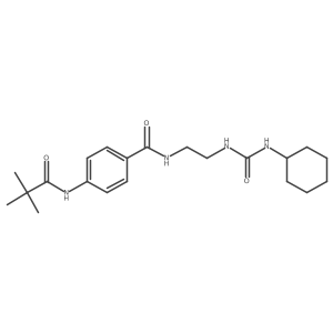 N-(2-(3-cyclohexylureido)ethyl)-4-pivalamidobenzamide结构式