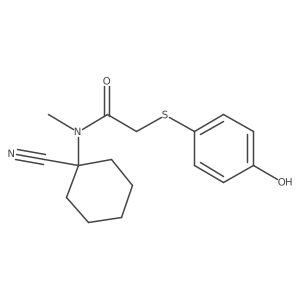 N-(1-cyanocyclohexyl)-2-[(4-hydroxyphenyl)sulfanyl]-N-methylacetamide Structure
