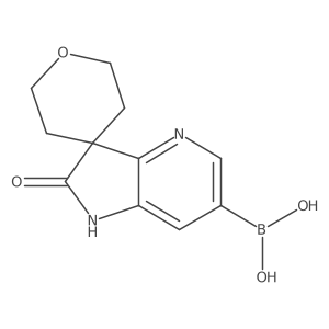 (2'-Oxo-1',2,2',3,5,6-hexahydrospiro[pyran-4,3'-pyrrolo[3,2-b]pyridin]-6'-yl)boronic acid Structure