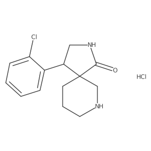 4-(2-Chlorophenyl)-2,7-diazaspiro[4.5]decan-1-one hydrochloride结构式