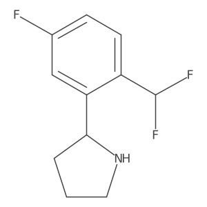 (r)-2-(2-(Difluoromethyl)-5-fluorophenyl)pyrrolidine结构式