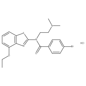 4-Bromo-N-[2-(dimethylamino)ethyl]-N-(4-ethoxy-1,3-benzothiazol-2-YL)benzamide hydrochloride结构式