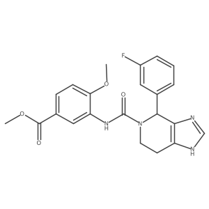methyl 3-({[4-(3-fluorophenyl)-1,4,6,7-tetrahydro-5H-imidazo[4,5-c]pyridin-5-yl]carbonyl}amino)-4-methoxybenzoate Structure