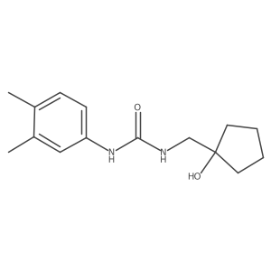 1-(3,4-Dimethylphenyl)-3-[(1-hydroxycyclopentyl)methyl]urea结构式