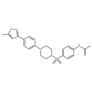 N-(4-((4-(5-(5-methyl-1,2,4-oxadiazol-3-yl)pyridin-2-yl)piperazin-1-yl)sulfonyl)phenyl)acetamide结构式