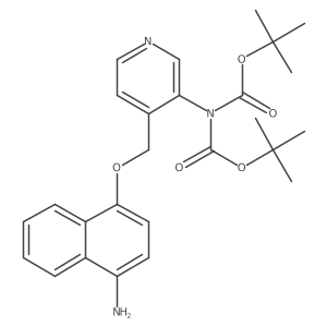 1,3-Bis(1,1-dimethylethyl) 2-[4-[[(4-amino-1-naphthalenyl)oxy]methyl]-3-pyridinyl]imidodicarbonate Structure
