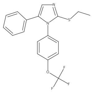 2-(ethylthio)-5-phenyl-1-(4-(trifluoromethoxy)phenyl)-1H-imidazole结构式