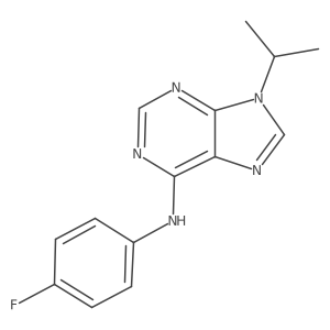N-(4-fluorophenyl)-9-isopropyl-9H-purin-6-amine结构式