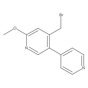 4-(Bromomethyl)-6-methoxy-3,4'-bipyridine结构式