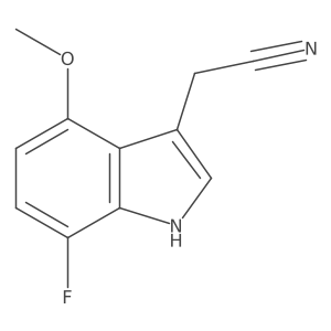 7-Fluoro-4-methoxy-1H-indole-3-acetonitrile结构式