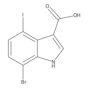 7-bromo-4-iodo-1H-indole-3-carboxylic acid Structure