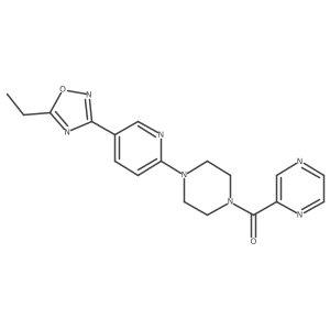 (4-(5-(5-Ethyl-1,2,4-oxadiazol-3-yl)pyridin-2-yl)piperazin-1-yl)(pyrazin-2-yl)methanone Structure