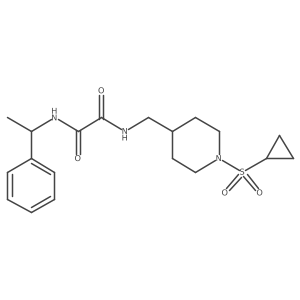N1-((1-(cyclopropylsulfonyl)piperidin-4-yl)methyl)-N2-(1-phenylethyl)oxalamide结构式