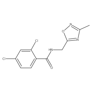 2,4-dichloro-N-[(3-methyl-1,2,4-oxadiazol-5-yl)methyl]benzamide结构式