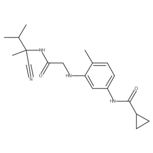 N-[3-({[(1-cyano-1,2-dimethylpropyl)carbamoyl]methyl}amino)-4-methylphenyl]cyclopropanecarboxamide Structure