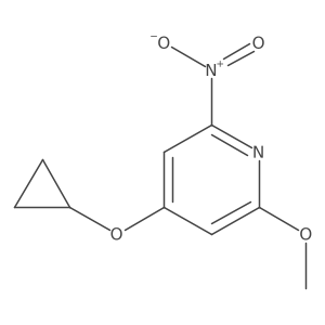 4-Cyclopropoxy-2-methoxy-6-nitropyridine结构式
