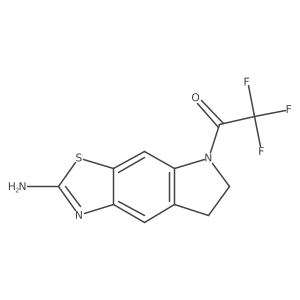 1-(2-Amino-6,7-dihydro-5H-thiazolo[4,5-F]indol-5-YL)-2,2,2-trifluoroethanone结构式