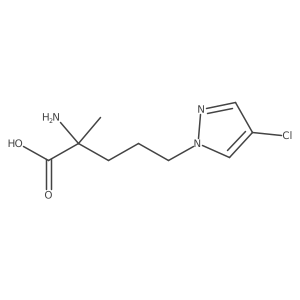 2-amino-5-(4-chloro-1H-pyrazol-1-yl)-2-methylpentanoic acid Structure