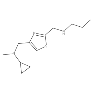 N-methyl-N-({2-[(propylamino)methyl]-1,3-thiazol-4-yl}methyl)cyclopropanamine Structure
