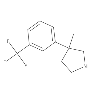 3-Methyl-3-[3-(trifluoromethyl)phenyl]pyrrolidine结构式