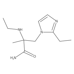 3-(2-Ethyl-1h-imidazol-1-yl)-2-(ethylamino)-2-methylpropanamide结构式