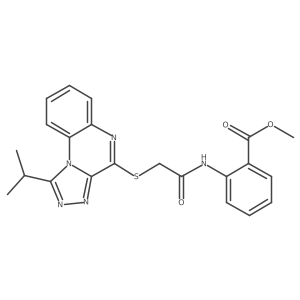 Methyl 2-(2-{[1-(propan-2-yl)-[1,2,4]triazolo[4,3-a]quinoxalin-4-yl]sulfanyl}acetamido)benzoate结构式