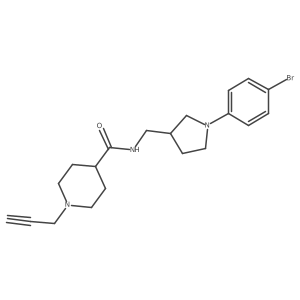 N-{[1-(4-bromophenyl)pyrrolidin-3-yl]methyl}-1-(prop-2-yn-1-yl)piperidine-4-carboxamide Structure