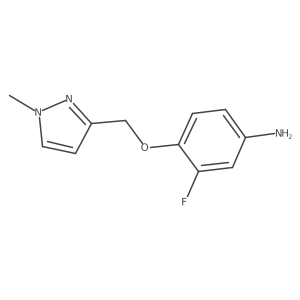 3-Fluoro-4-((1-methyl-1H-pyrazol-3-yl)methoxy)aniline结构式