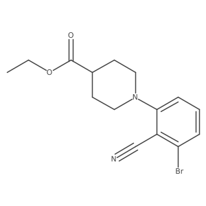 Ethyl 1-(3-bromo-2-cyanophenyl)piperidine-4-carboxylate Structure