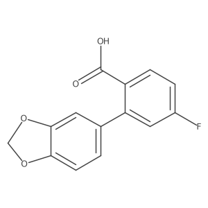 4-Fluoro-2-(3,4-methylenedioxyphenyl)benzoic acid Structure