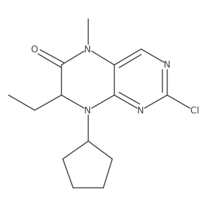 2-Chloro-8-cyclopentyl-7-ethyl-5-methyl-7H-pteridin-6-one Structure