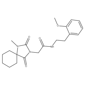 N-[2-(2-methoxyphenyl)ethyl]-2-(1-methyl-2,4-dioxo-1,3-diazaspiro[4.5]dec-3-yl)acetamide Structure