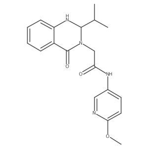 N-(6-methoxypyridin-3-yl)-2-[4-oxo-2-(propan-2-yl)-1,4-dihydroquinazolin-3(2H)-yl]acetamide Structure