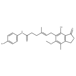 (4E)-N-(4-bromophenyl)-6-(4-hydroxy-6-methoxy-7-methyl-3-oxo-1,3-dihydro-2-benzofuran-5-yl)-4-methylhex-4-enamide Structure