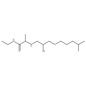N-Ethyl-2-[[2-hydroxy-3-[(4-methylpentyl)oxy]propyl]amino]propanamide Structure