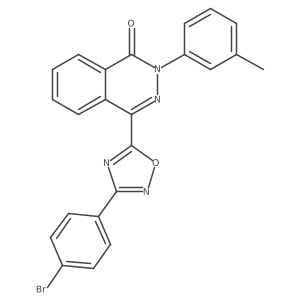 4-[3-(4-bromophenyl)-1,2,4-oxadiazol-5-yl]-2-(3-methylphenyl)phthalazin-1(2H)-one结构式