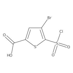 4-Bromo-5-(chlorosulfonyl)thiophene-2-carboxylic acid Structure
