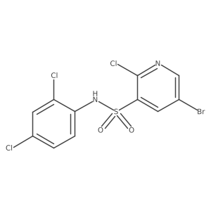 5-Bromo-2-chloro-N-(2,4-dichlorophenyl)-3-pyridinesulfonamide Structure