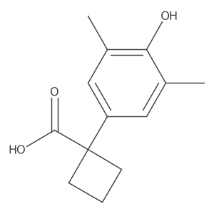 1-(4-Hydroxy-3,5-dimethylphenyl)cyclobutane-1-carboxylic acid结构式