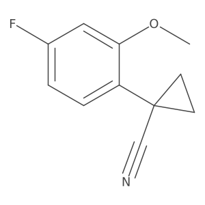 1-(4-Fluoro-2-methoxyphenyl)cyclopropane-1-carbonitrile Structure