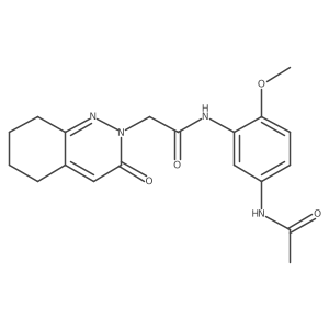 N-[5-(acetylamino)-2-methoxyphenyl]-2-(3-oxo-5,6,7,8-tetrahydrocinnolin-2(3H)-yl)acetamide结构式