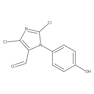 2,5-Dichloro-3-(4-hydroxyphenyl)imidazole-4-carbaldehyde结构式